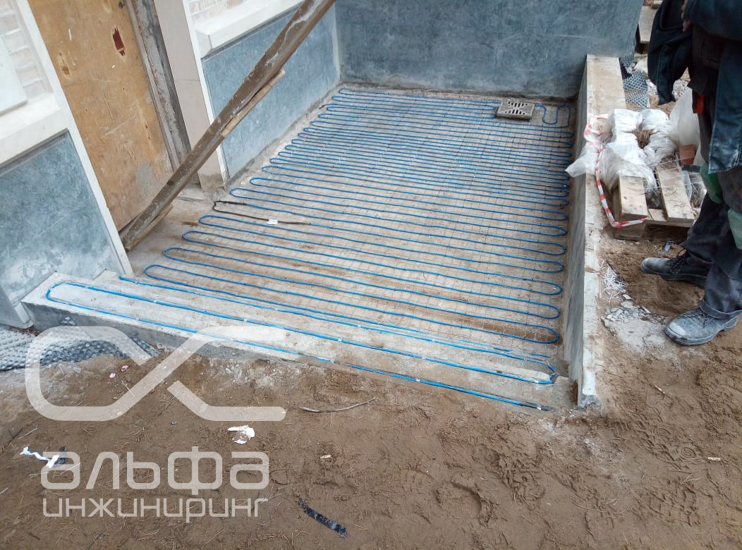 Обогрев пяти крылец резистивным кабелем (частный дом)