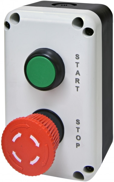 Кнопочный пост 2-модул. ESB2-V5 (Standart, "START/STOP" гриб.типа, откл. поворотом, зелен./красн.)