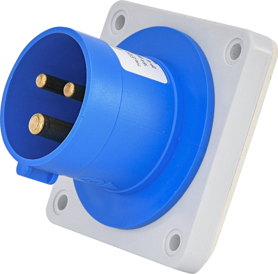 Вилка встраиваемая ERR-1632 IP44 (16A, 230V, 2P+PE)