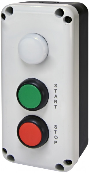 Кнопочный пост 3-модул. ESB3-V8 (Standart, "START/STOP" с ламп. LED240V AC, красная/зеленая/белая)