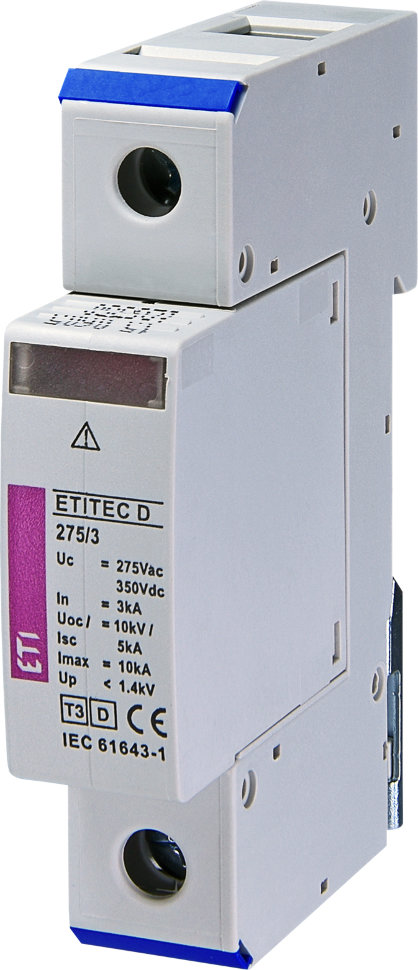 Ограничитель перенапряжения ETITEC D 275/3 (1+0) 1p