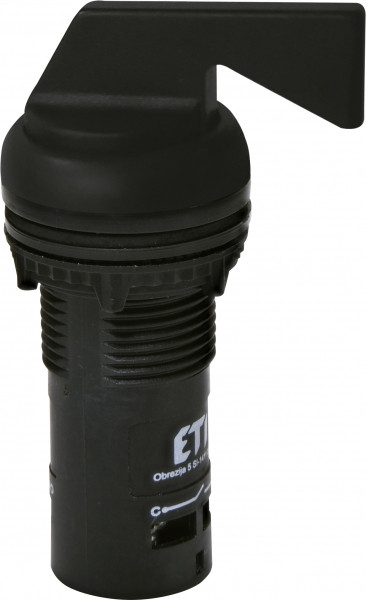 Перекл. поворотн. монобл. ECS3L-N30-20 (2NO, 3-х поз., с фикс. 1-0-2, 30°, черн., с длинной рукояткой)