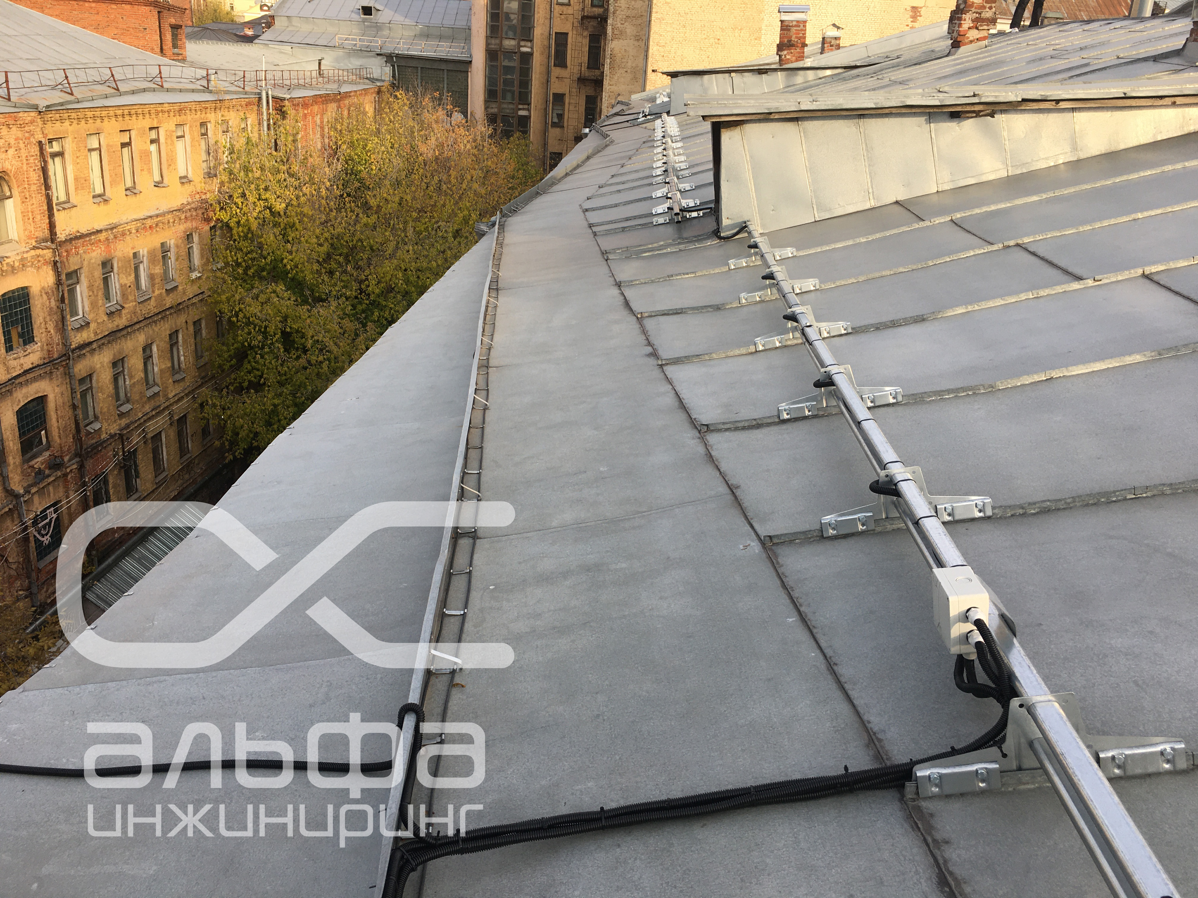 Обогрев кровли резистивным кабелем (административное здание)