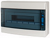 IKA-1/18-ST Навесной шкаф IP65, 1 ряд 18 модулей, профессиональная серия, прозрачная дверь, N/PE клеммы в комплекте