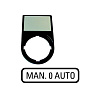 M22S-ST-GB12 Шильдик "MAN-0-AUTO" с держателем 30х50, цвет черный