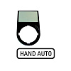 M22S-ST-D11 Шильдик "HAND-AUTO" с держателем 30х50, цвет черный