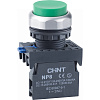 Кнопка упр. выступ., NP8-01GND/3 подсвет., самовозв., зелен., AC110-230В(LED), 1НЗ, IP65 (R)