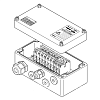 JB-MB-25/16MM2 (EE x e) Проходная коробка (4xM25 + 1xM32)