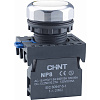 Кнопка упр. NP8-01BND/1 подсветка, самовозв, белый, AC110-230В(LED), 1НЗ, IP65 (R)
