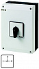 Кулачковый переключатель в корпусе, 4p, Ie = 80A, Пол. 1-0-2, 90 ° 88x88mm T5-4-8294/I5